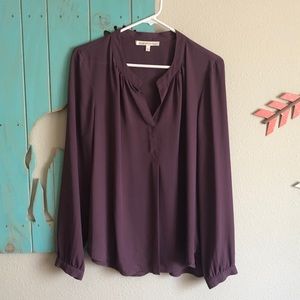 Purple long sleeve top